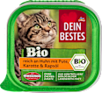 Bio, Nassfutter für Katzen, reich an Huhn mit Pute, Karotte und Rapsöl Dein Bestes