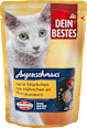 Augenschmaus, Nassfutter für Katzen, zarte Stücke mit Hähnchen an Paprika-Sauce Dein Bestes