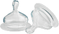 Weithals-Trinksauger M aus Silikon, anatomisch, Universalgröße babylove