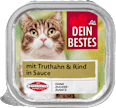 Nassfutter Katze mit Rind & Truthahn in Sauce Dein Bestes