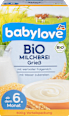 Bio Milchbrei Grieß ab dem 6. Monat babylove
