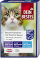 Nassfutter Katze Beutel-Variationen mit Fisch in Sauce Dein Bestes