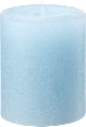 Stumpenkerze Rustik 80/68 hellblau metallic Profissimo