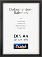Bilderrahmen 21x29,7 cm - A4, schwarz Paradies