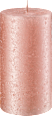 Rustikkerze rosa metallic 130/68 Profissimo