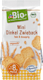 Snack Mini Dinkel Zwieback ab dem 8. Monat, Demeter dmBio