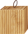 Wattedose Bambus eckig keine Marke