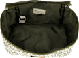 Kosmetiktasche olive/creme mit Blümchenmotiv keine Marke