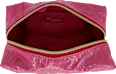 Kosmetiktasche pink in Lack-Optik manòu