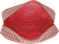 Kosmetiktasche pink mit Glitzer und Hahnentrittmuster manòu