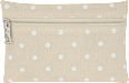 Kosmetiktasche beige mit Punkte Soapland
