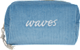 Kosmetiktasche Cordoptik hellblau "waves" Soapland