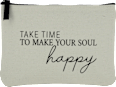 Kosmetiktasche Beige "Make Your Soul Happy" Soapland