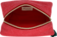 Kosmetiktasche hellrot in Cordoptik manòu