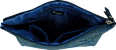 Kosmetiktasche blau mit Blätter-Motiv manòu