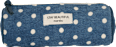Schminktasche Stay Beautiful blau mit weißen Pünktchen keine Marke