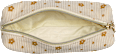 Schminktasche beige braun mit Blumenmuster keine Marke