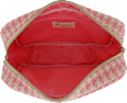 Kosmetiktasche pink mit Glitzer und Hahnentrittmuster klein manòu