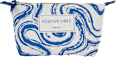 Kosmetiktasche weiß/blau "Positive Vibes"  Soapland