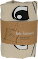 Juterucksack mit Hasenohren, beige-schwarz Soapland