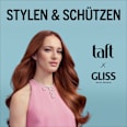 Hitzeschutzspray taft x Gliss Lovely Long Schwarzkopf taft