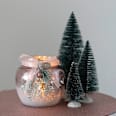 Kerzenhalter aus Glas, rosa metallic (11 cm) Dekorieren & Einrichten