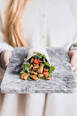 Fertiggericht, Veggie Chunks mit Erbsenprotein "Chicken Curry Style" Davert