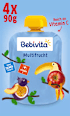 Quetschie Kinderspass Multifrucht ab 1 Jahr (4x90 g) Bebivita