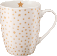 Kaffeebecher rosa mit goldenen Sternen BOLTZE