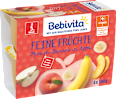 Früchte Feine Früchte Pfirsich-Banane in Apfel nach dem 4. Monat (4x100 g) Bebivita