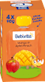 Quetschie Kinderspass Mango in Apfel Pfirsich ab 1 Jahr (4x90 g) Bebivita