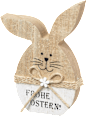 Holzhase Frohe Ostern natur BOLTZE