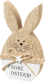 Holzhase Frohe Ostern natur BOLTZE
