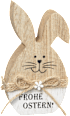 Holzhase Frohe Ostern natur BOLTZE