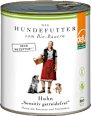 Nassfutter Hund mit Bio Huhn sensitiv getreidefrei Defu