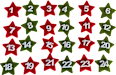 Adventskalenderzahlen, Bäume & Sterne, Filz Dekorieren & Einrichten