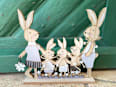 Holzaufsteller, Hasenfamilie Dekorieren & Einrichten