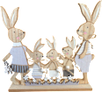 Holzaufsteller, Hasenfamilie Dekorieren & Einrichten