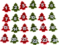 Adventskalenderzahlen, Bäume & Sterne, Filz Dekorieren & Einrichten