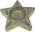 Teelichthalter aus Keramik, Stern, champanger-gold Dekorieren & Einrichten