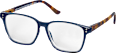 dioptrické brýle na čtení +1,5 Dp, modrohnědé visiomax