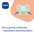 Schnuller Supreme Night blau/beige 0-6 Monate mam
