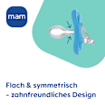 Schnuller Comfort Silikon, blau/grün, 3-12 Monate mam