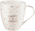 Kaffeebecher mit Sternen "Happy & Bright" keine Marke