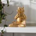 Yoga Frosch, gold-Optik (10 cm) Dekorieren & Einrichten
