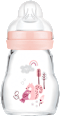 Babyflasche aus Glas Feel Good matt, rosa, von Geburt an, 170 ml  mam