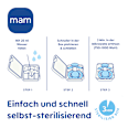 Schnuller Original Silikon, rosa/flieder, 0-6 Monate mam