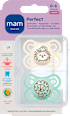 Schnuller Perfect Silikon, creme/mint, 0-6 Monate mam
