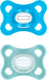 Schnuller Comfort Silikon, blau/grün, 3-12 Monate mam