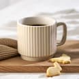Kaffeebecher, geriffelt, beige Dekorieren & Einrichten